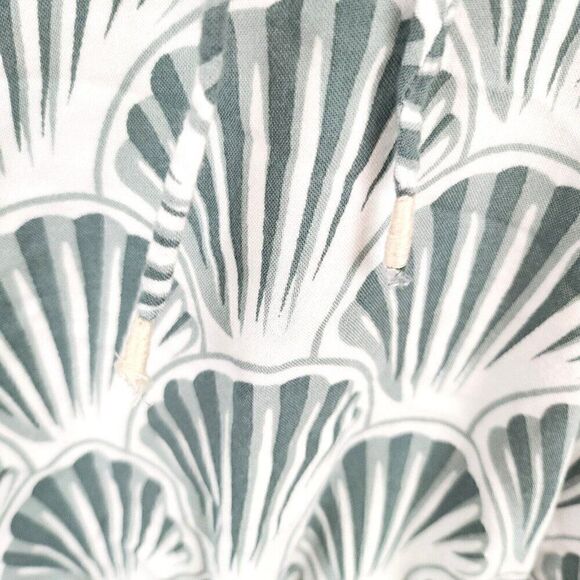 Skemo Boheme Green Seashell Caracol Miami Beaded V-neck Oversized Beach Top S - Picture 3 of 8